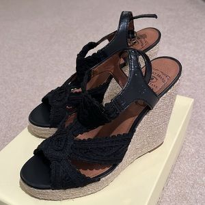 Lucky Brand Ridgeview Macrame Platform Wedge - size 8M